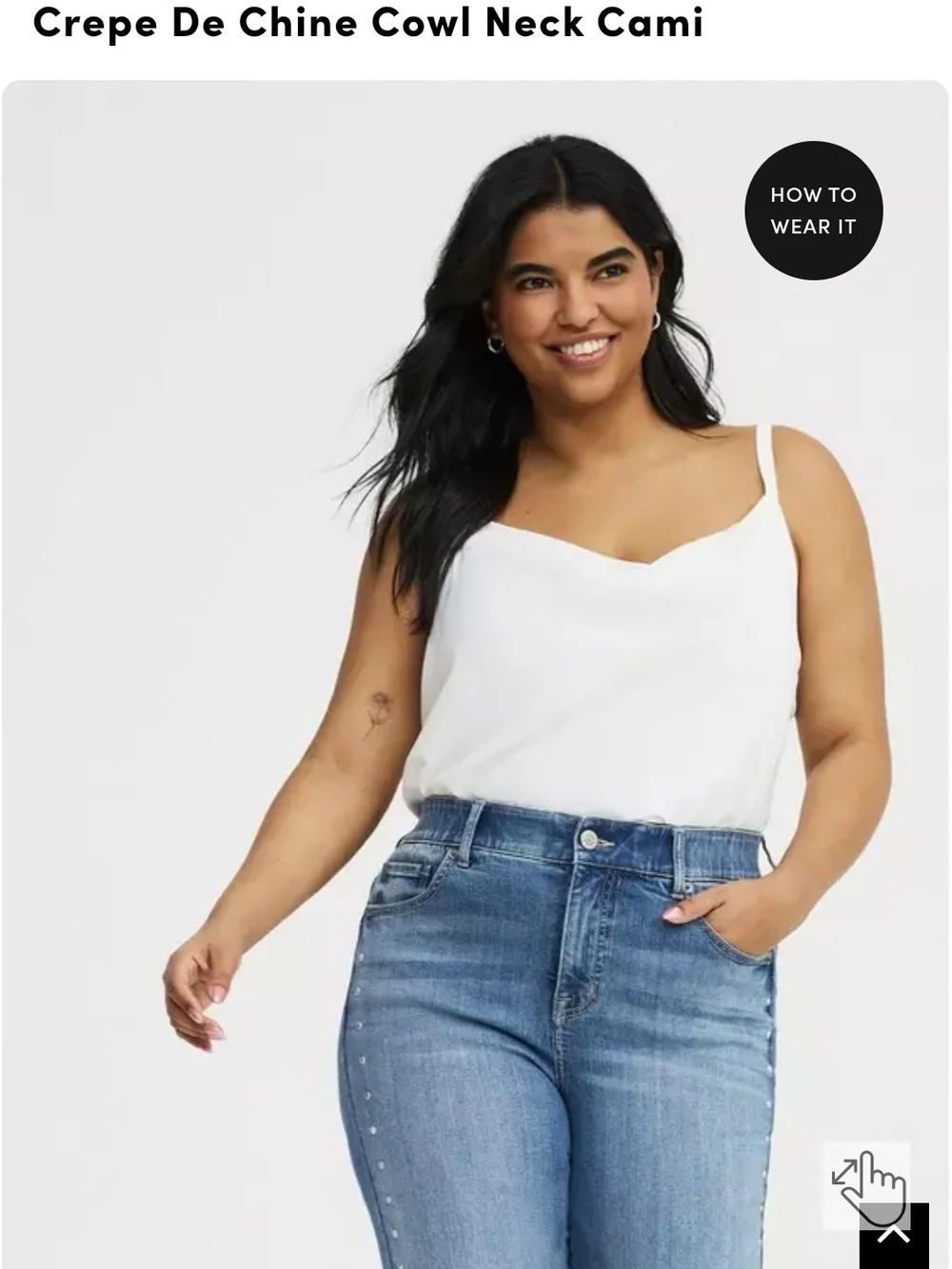 Torrid Crepe De Chine Cowl Neck Cami - Off White